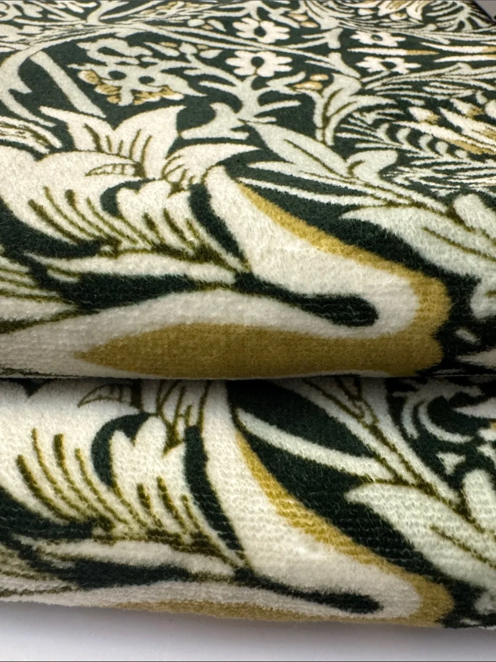 2pc MORRIS & CO 100% Cotton Velour Bath Towel Set - Green/Tan -30
